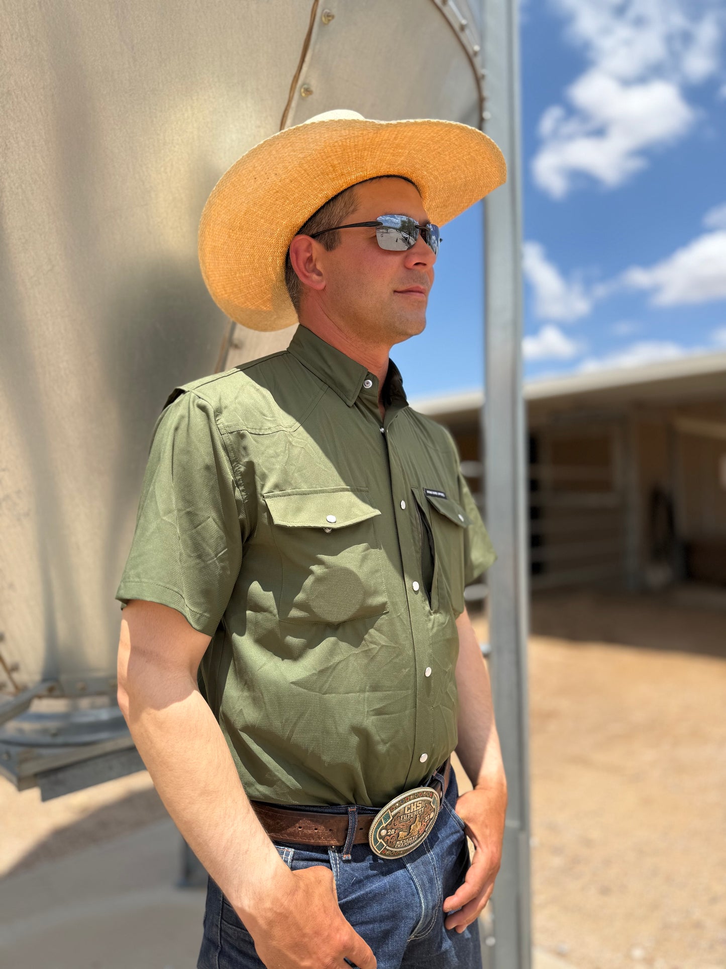 Men’s Short Sleeve Pearl Snaps - Solid