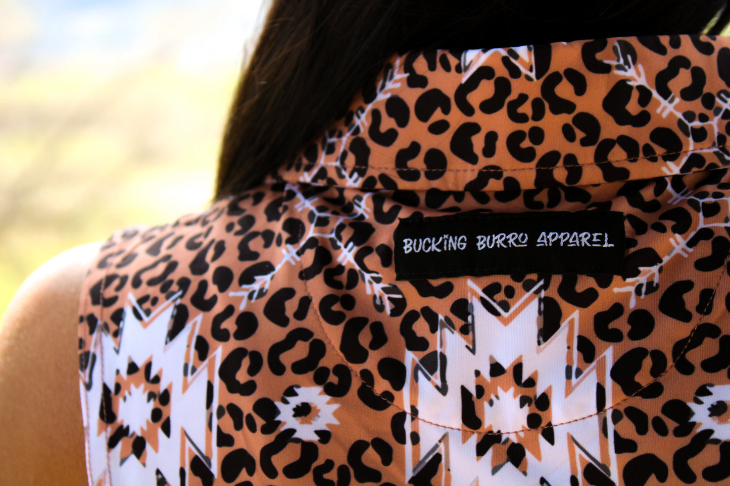 Women’s Sleeveless Polo - Aztec Cheetah