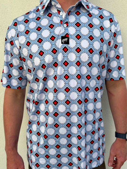 Men’s Polo - Fairway Aztec