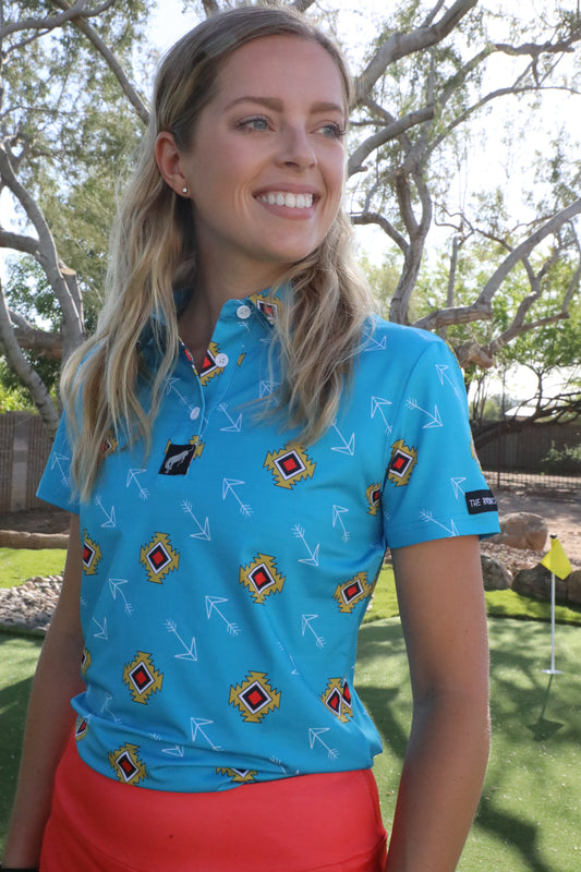 Women's Polo - Aztec & Arrows